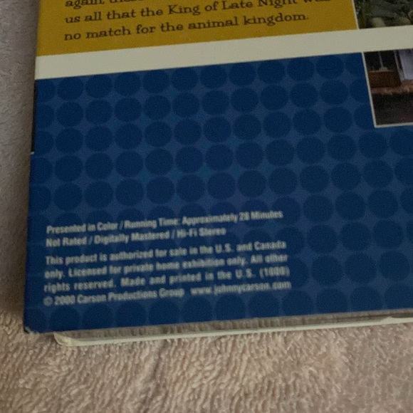 2 VHS 2000 Carson Production Group, Johnny’s Animal Hijinks & Favorite Episodes - Picture 3 of 4